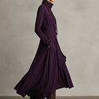 Natalia | Asymetryczna dzianinowa sukienka maxi z golfem